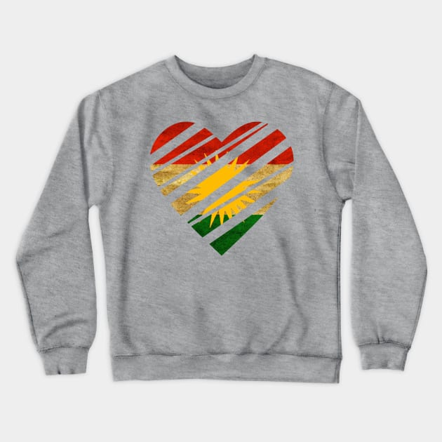 Kurdistan Heart Crewneck Sweatshirt by Graograman